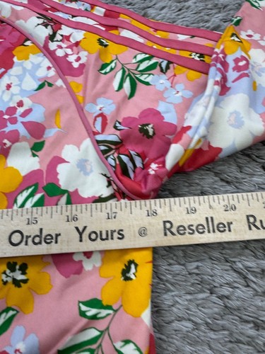Adidas Track Jacket Girl Large 13-14Y Youth Studio London Pink Floral Full Zip - Picture 7 of 11