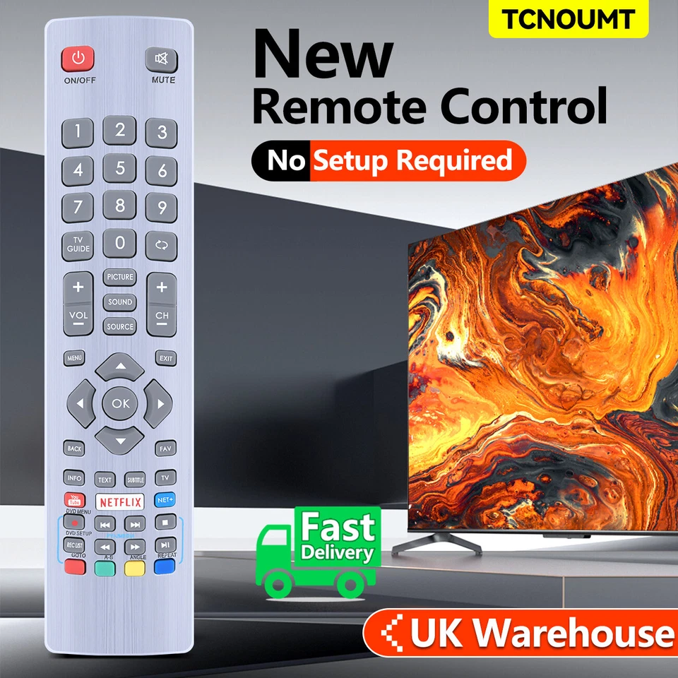 For Sharp Aquos Smart TV Remote Control (SHW/RMC/0115) Replacement