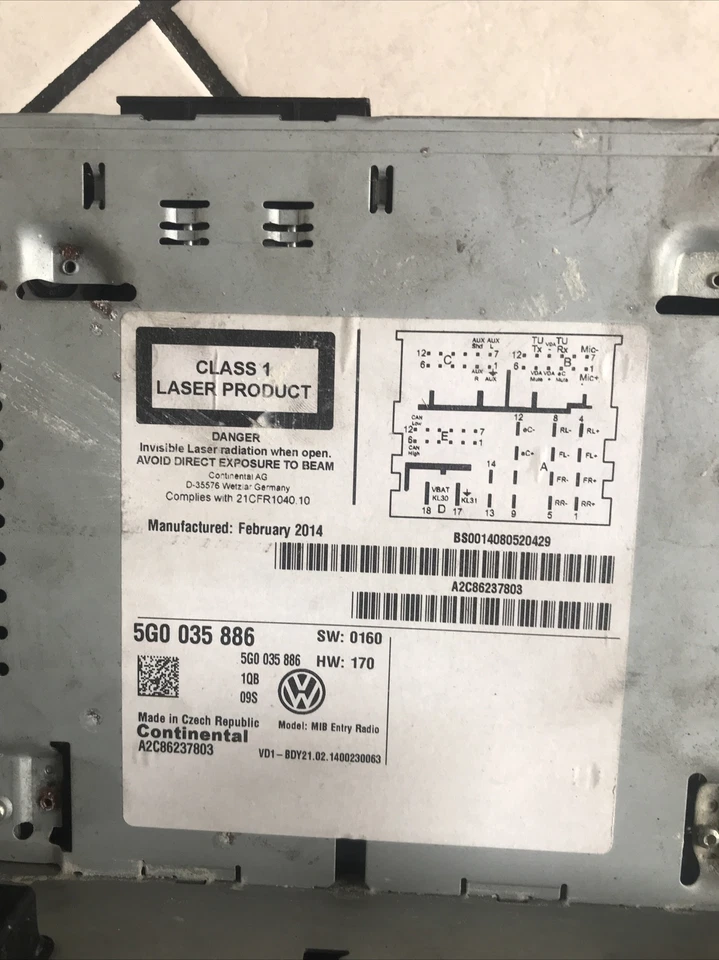 Autoradio Volkswagen Golf VII 5G0035886 - Photo 3/4