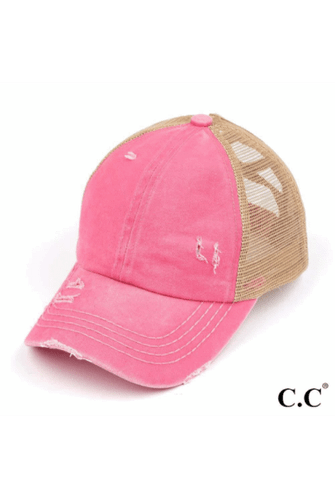 CC BRAND - Criss Cross Ponytail Distressed Ballcaps! - Bild 8 von 21