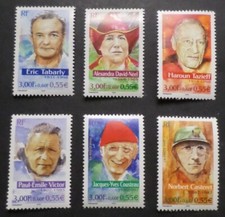 FRANCE 2000 SERIE timbres 3342/3347 AVENTURIERS CELEBRITES' neufs** MNH