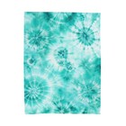 Teal Tie Dye Velveteen Plush Throw Blanket, Cozy Home Decor Gift  
