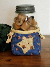 Primitive *Americana* Mason Jar/Candle Caddy Bucket Holder Country #4