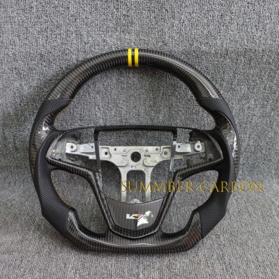 100% Real Carbon Fiber Steering Wheel Fits For Cadillac ATS CTS 13-19