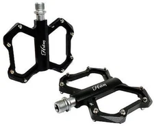Hafny HF1300 CNC Alloy Lightweight Wide Thin Platform Bike Pedals w Pins