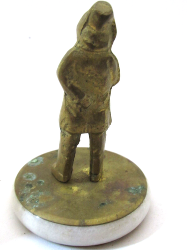 Estatua de pescador de latón de colección sobre piedra figura náutica pisapapeles #oz - Imagen 4 de 8
