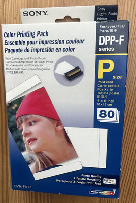 Sony SVM-F80P Color Photo Printing Pack DPP-F Series Paper 80 NEW IN BOX