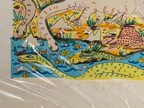 James Rizzi: original 3D "WHEN THE DINOSAURS RETURN", AP, 1993, handsigniert - Bild 11 von 12