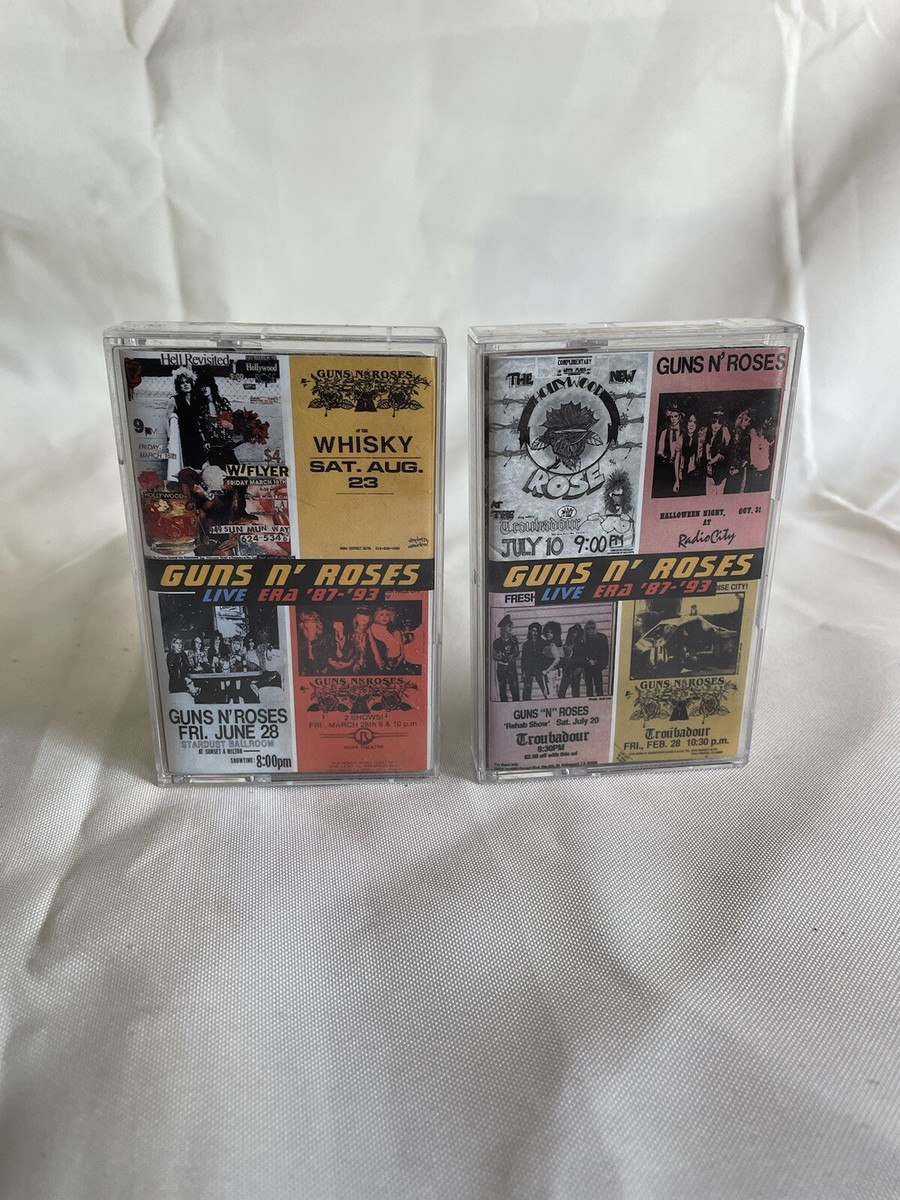 Guns N' Roses Live Era '87-'93 Cassette Tapes 2 Total 1999