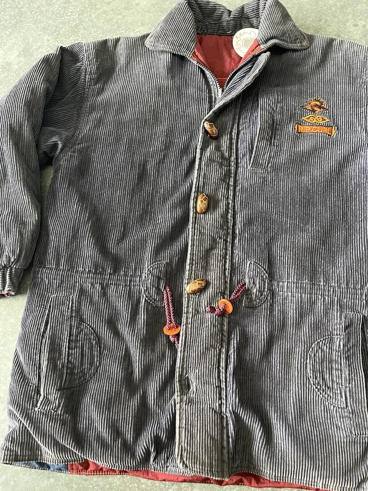 Rip Curl Vintage 90's Reversible Corduroy Surf Jacket w Embroidered Logo Faded  - Image 3 of 4