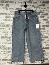 NWT! boohooMAN Parachute Baggy Blue Washed Jeans - Light Blue Size 34R