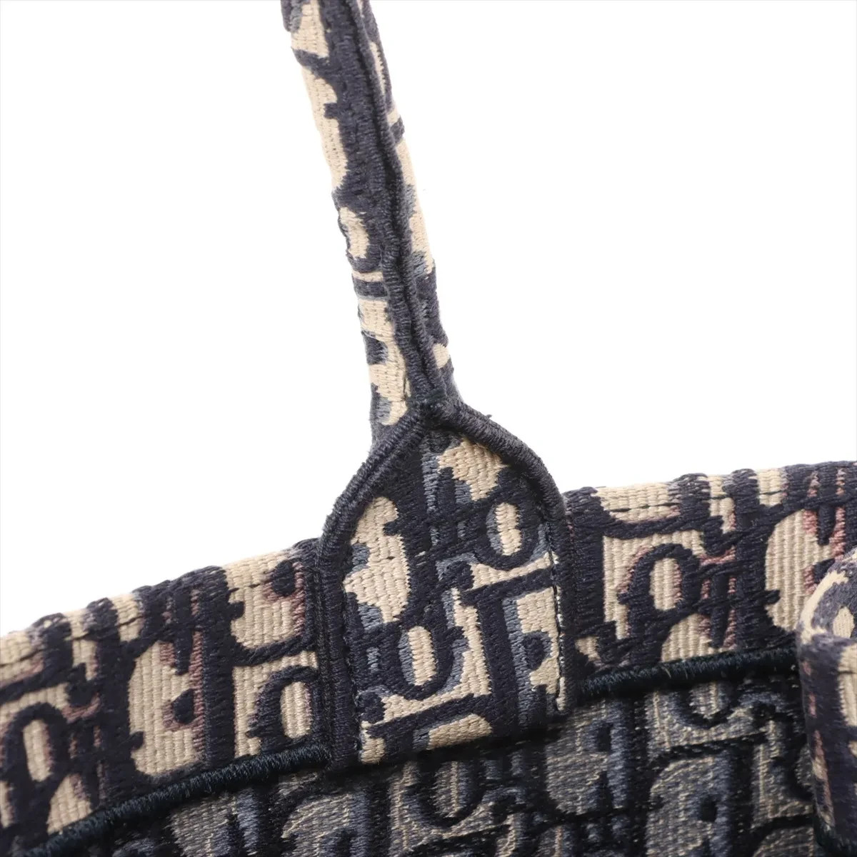 Christian Dior Oblique Book Tote Medium canvas Tote bag Beige x navy image 9