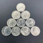 Lot of (10) Washington 90% Silver Quarters