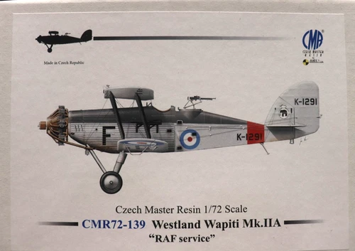 Westland Wapiti Mk.II A  WW II & First Plane to Climb Mt Everest  CMR Resin 1/72