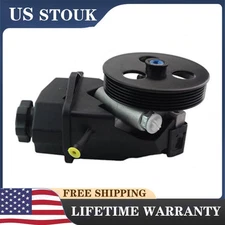 Power Steering Pump w/ Pulley & Reservoir For Pontiac G6 Saturn Relay Aura