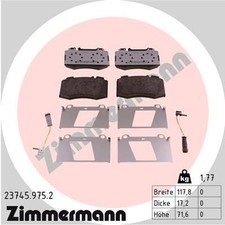 ZIMMERMANN Bremsbelagsatz, Scheibenbremse 23745.975.2 für MERCEDES-BENZ