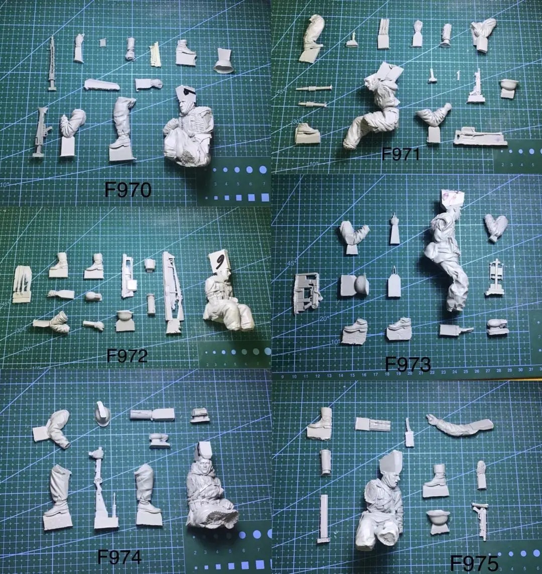 1/16 WWII German Tank Soldiers RESIN FIGURE MODEL KIT Unassembled Unpainted