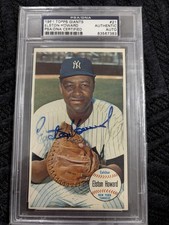 Topps 1964 Topps Giants Elston Howard #21 Hard Signed Auto PSA 83567383