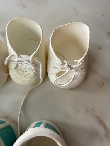 Vintage CPK Cabbage Patch Kids White Shoes Lot 5 Pairs - Hong Kong - Designer - Picture 6 of 10
