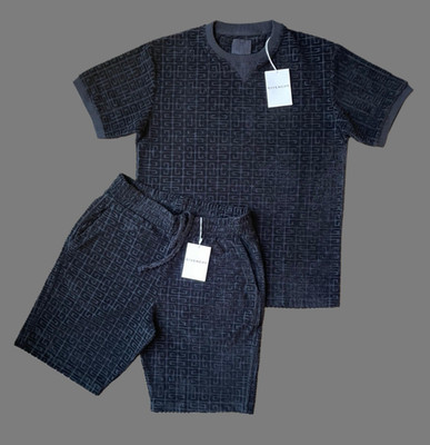 Givenchy Paris Black Cotton Short Sleeve Casual Set Small