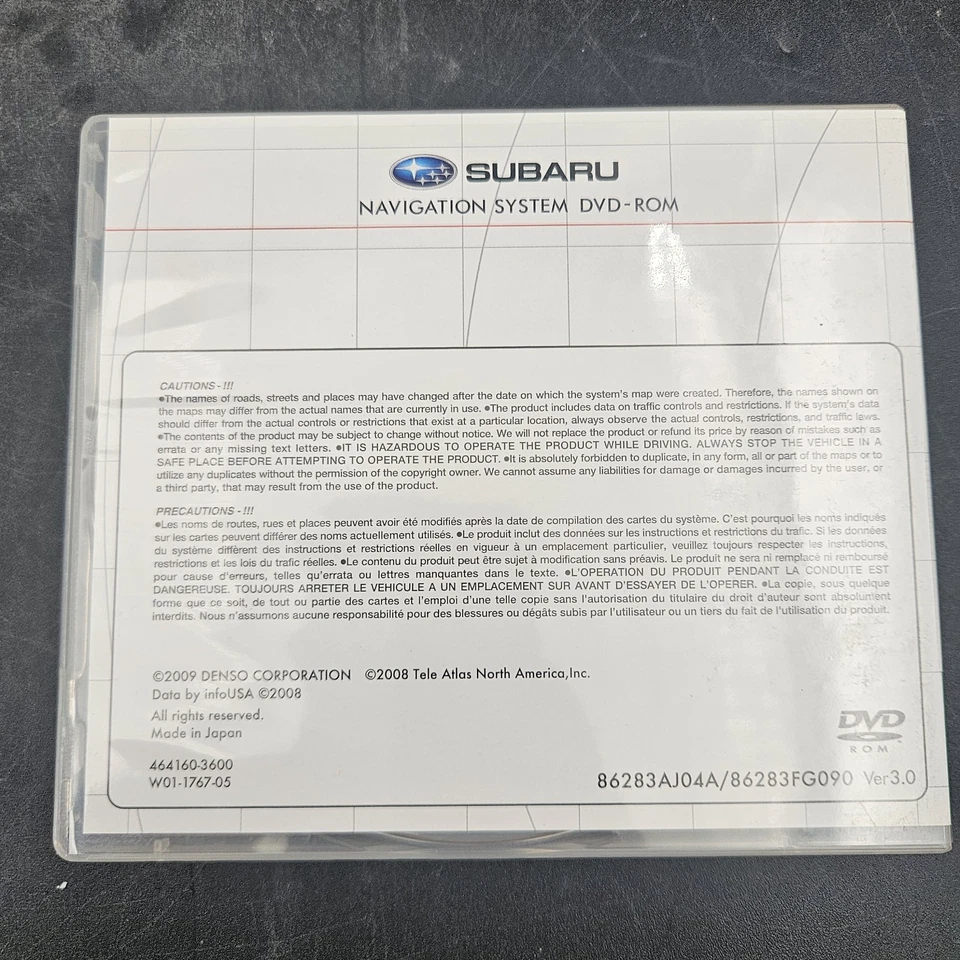 Subaru Navigation System DVD Set Ver. 3.0 OEM GPS Map - Image 3 of 4