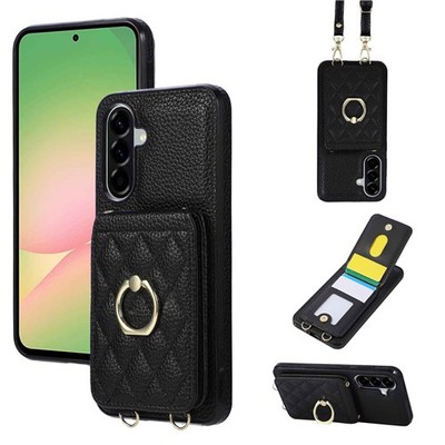 Crossbody Leder Ring Flip Wallet Handyhülle für Samsung Galaxy A57 A56 A37 A36