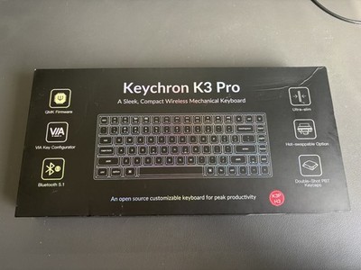 Keychron K3 Pro - QMK Wireless Mechanical Keyboard - Gateron G Pro Brown...