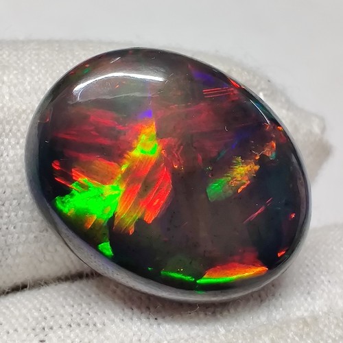 Natürlicher auffälliger Welo Schwarz Opal Cabochon Oval Edelstein für Anhänger Schmuck 12,5ct - Bild 1 von 6