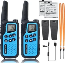 Long Range Walkie Talkie 2 Set 50 Mile Two Way Radio Charge Headset Waterproof