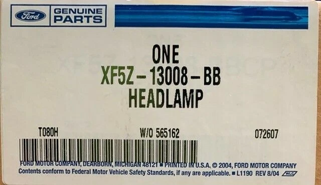 FARO MERCURY VILLAGER 1999-2002 ASM XF5Z13008BB - NUEVO FABRICANTE DE EQUIPOS ORIGINALES XF5Z13008BB Foto 4 de 4
