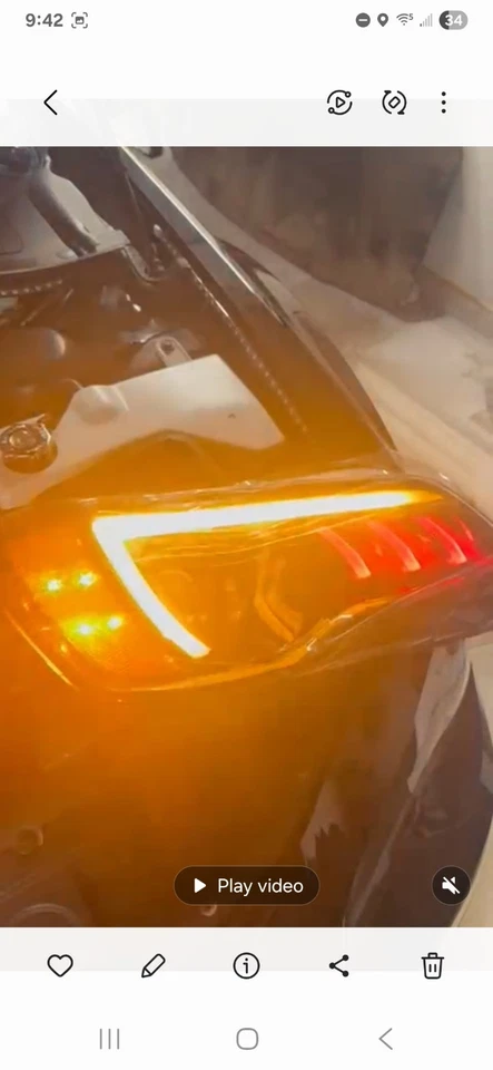 Faros personalizados Chrysler 300 2011-2023, luz de señal secuencial de color cambiante Foto 4 de 4