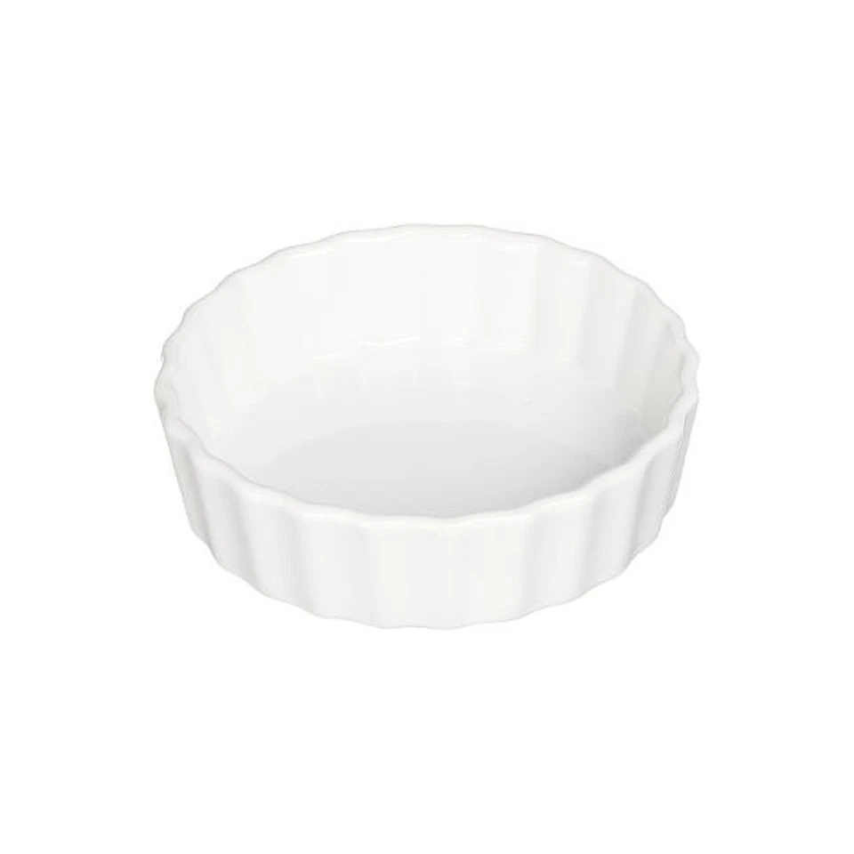 Moule à Tartelette en Céramique "Ondulé" 12cm Blanc - Photo 1/1