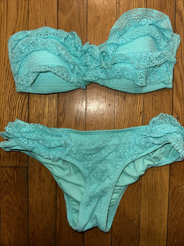 Juicy Couture Women’s Size XS Gorgeous Turquoise Bikini Set Excellent Cond!