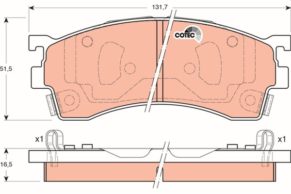 Neu - Trw GDB3192 Bremsbelagsatz, Scheibenbremse FüR Mazda-image