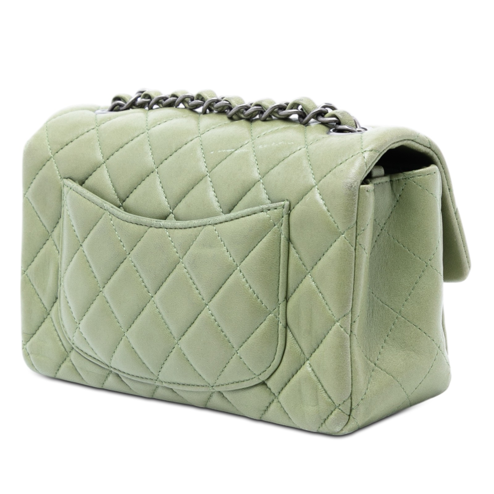 Authenticated Chanel Mini Rectangular Classic Lam… - image 2