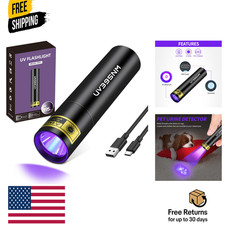 UV Flashlight Black Lights Wood  s Lamp Powerful Mini Portable, LED 395nm USB