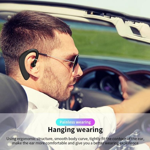 Bt 5.2 Headset Waterproof Ultralight Hands Free Single Ear Business Earpho MPF - Picture 3 of 24