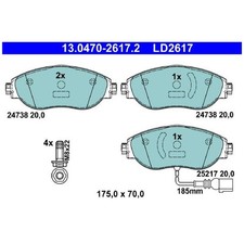 Satz Bremsbeläge Bremsklötze vorne für Audi Q2 GAB Q3 F3B F3N | 24280455