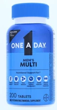 Men's One A Day Multi Multimineral Supplement 200 Tablets 2 Pack