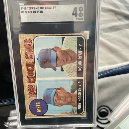 NOLAN RYAN JERRY KOOSMAN 1968 Topps SET BREAK 177 RC Hall of Fame HOF SGC 4