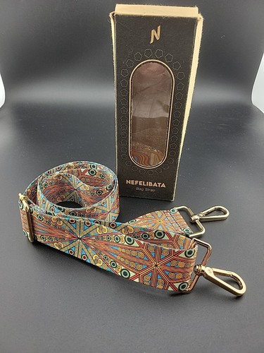 Nefelibata BORSA/CINTURINO FOTOCAMERA regolabile RETRO stampa colorata hardware oro nuovo con scatola