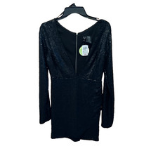 NWT black sequin mini dress windsor
