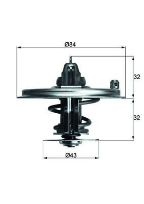 Thermostat liquide de refroidissement MAHLE TX 36 85D compatible BMW 11531710056
