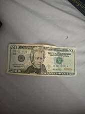 $20 bill star note 2006 low binary fancy serial number 