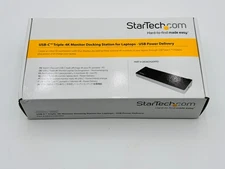 StarTech USB-C Triple 4K Monitor Docking Station for Laptops -USB Power Delivery