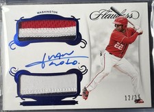 2018 Flawless Juan Soto RPA Sapphire Rookie Dual Patch Auto RC #12/15 Nationals