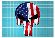Punisher Skull American Flag All Weather Vinyl Stickerdecal Multiple Sizes