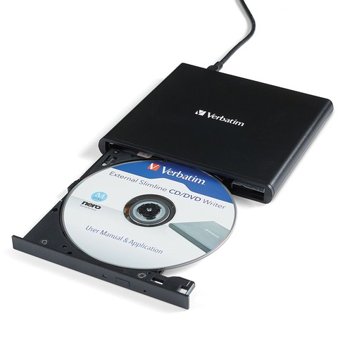 VERBATIM® External Slimline CD/DVD Writer, USB-A/USB-C - Afbeelding 5 van 8
