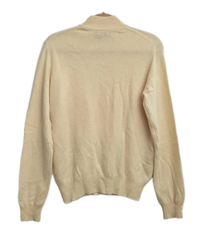 Suéter Charter Club de 2 capas de cachemir cuello alto para mujer talla pequeña amarillo  Foto 2 de 4