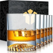 Whiskey Glasses Old Fashioned Glasses Set of 6 12oz Rocks Glasses Gift for Me...